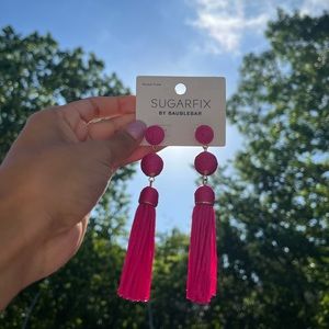 Pink Dangly Earrings